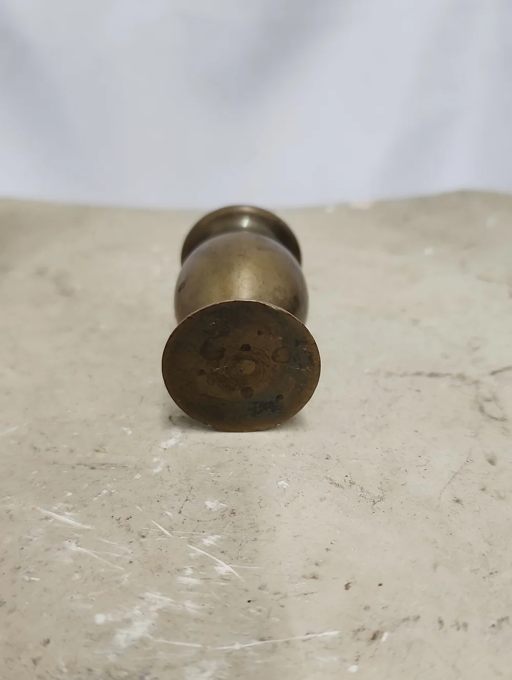 Vintage Mini Tarnished Brass Vase Vessel